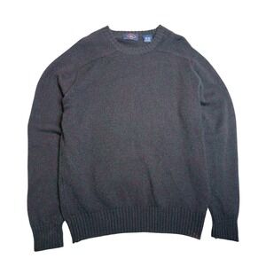 Boston Clipper Mens Large 100% Virgin Shetland Wool Crewneck Sweater Dark Purple